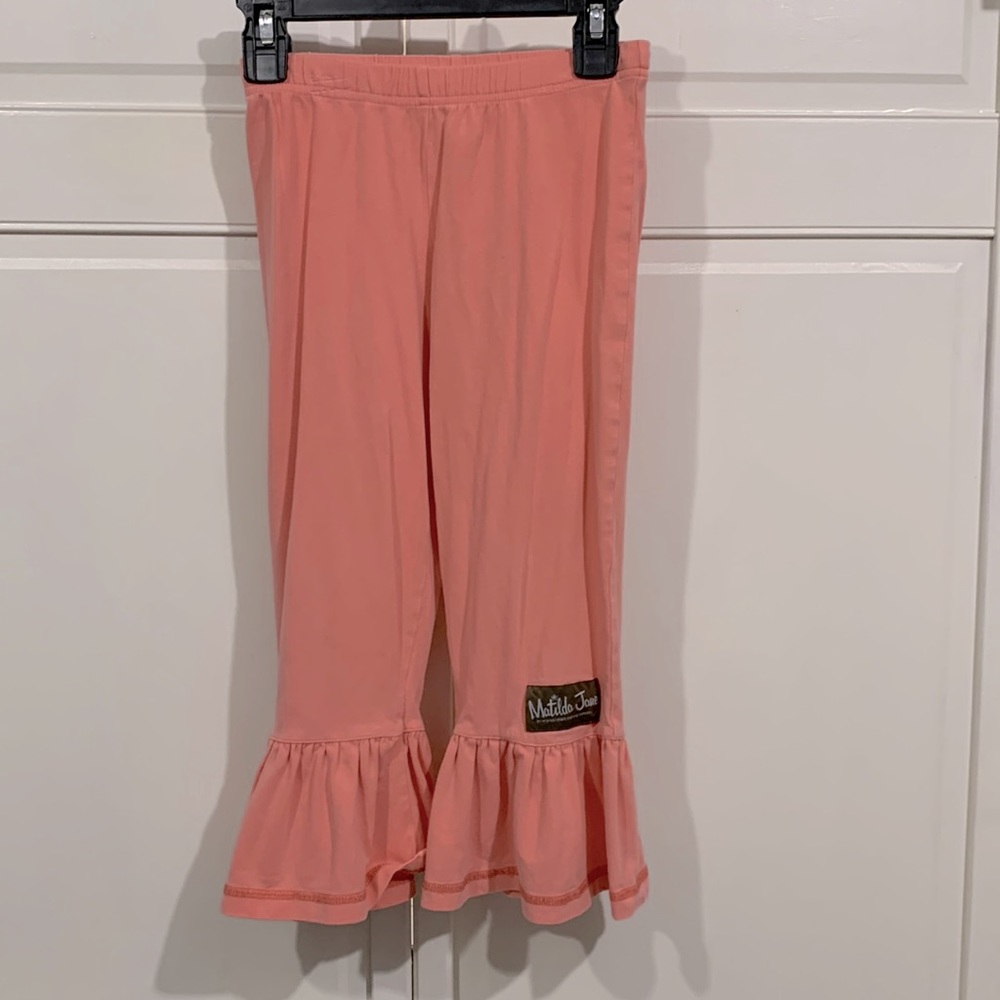 Matilda Jane Secret Fields Sherbet Knit Big Ruffles pants size 6